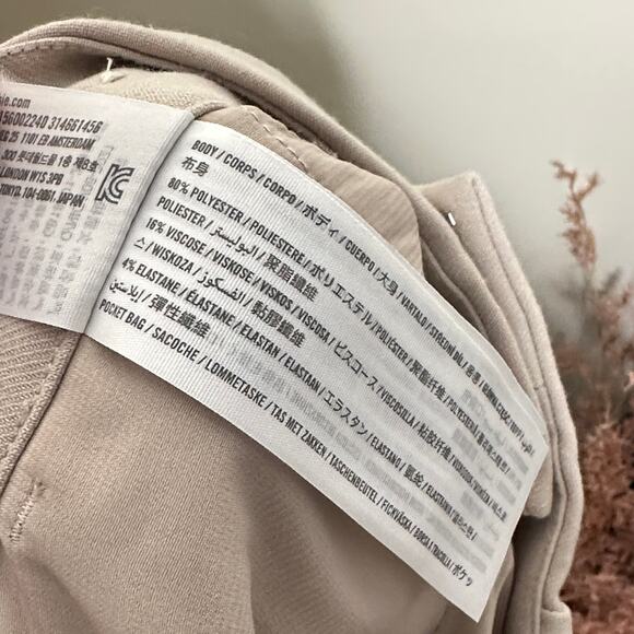 ABERCROMBIE & FITCH Sloane Tailored Wide Leg Pant Taupe Beige Sz 26/2 Reg {KK24} - Picture 5 of 5